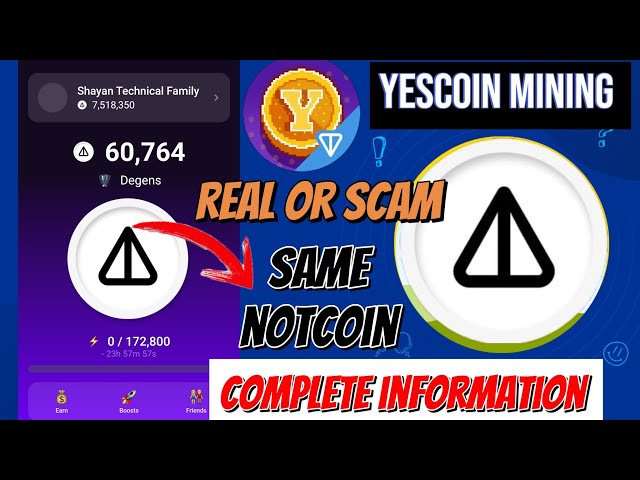 Yes Coin Free Telegram Mining | Miss $Not Coin But Don't Miss Yes Coin 🔥 | Same Not Coin Mining