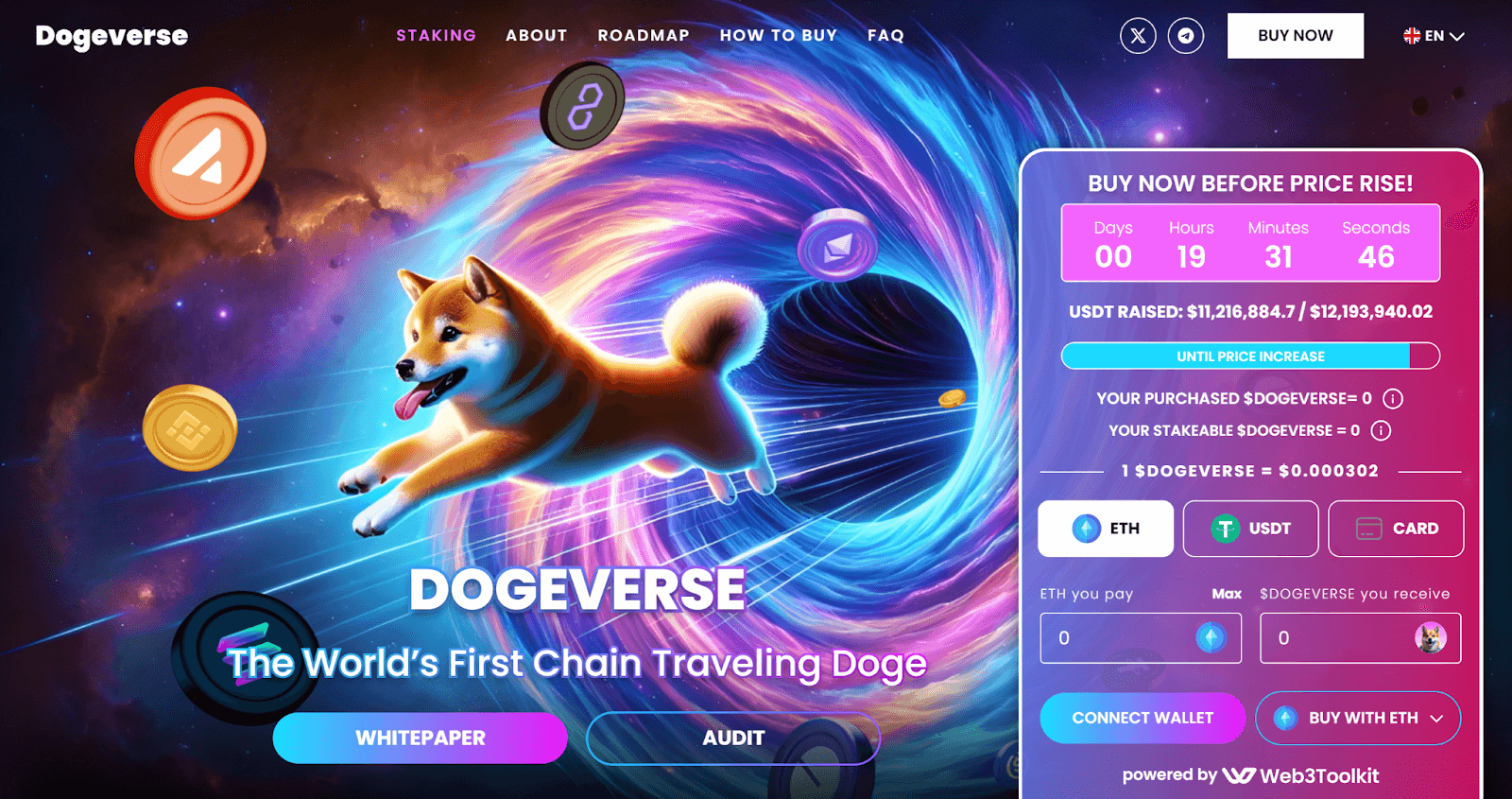 Dogeverse 암호화폐 사전 판매가 1,100만 달러 달성, Solana와 통합