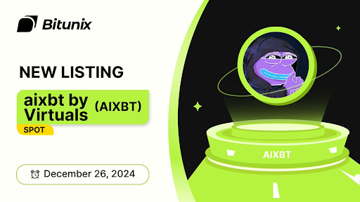 Bitunix Exchange에 상장된 Virtuals($AIXBT) 토큰의 aixbt