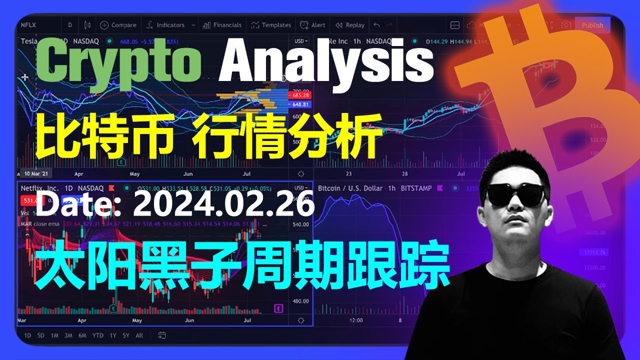 比特币行情分析2024.02.26 | 太阳黑子周期跟踪 | 加密货币交易首选OKX | Bitcoin | BTC | 比特币分析