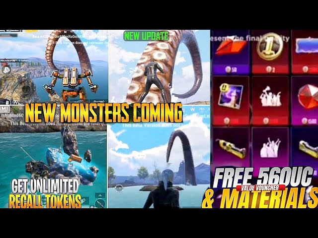 3.2 Update Neu | 😱 Monster OCTOPUS 🐙 | Neuer kostenloser Rückruf-Token 🤯| Neues großes Monster💀 VIEL erstellen | PUBGM