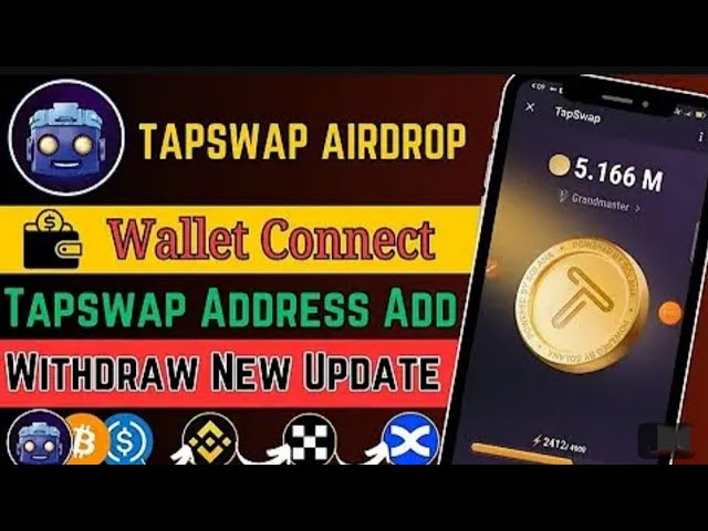 TapSwap 挖矿应用程序连接 Solana 钱包 ||如何提款 TapSwap 硬币到 Solana 钱包