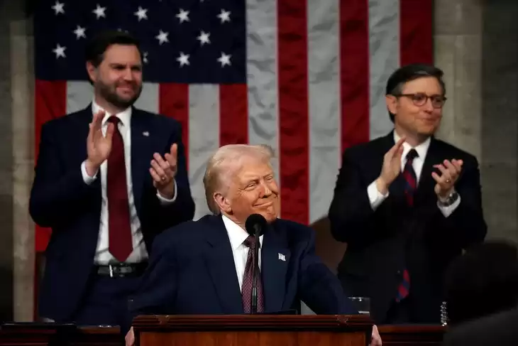 Präsident Donald Trump hielt dem Kongress eine gemeinsame Ansprache