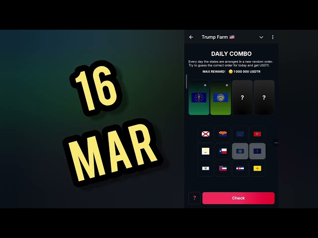Trump Farm Daily Combo 16. März Februar | Heute Trum Farm Daily Combo | Trump Farm | Agp