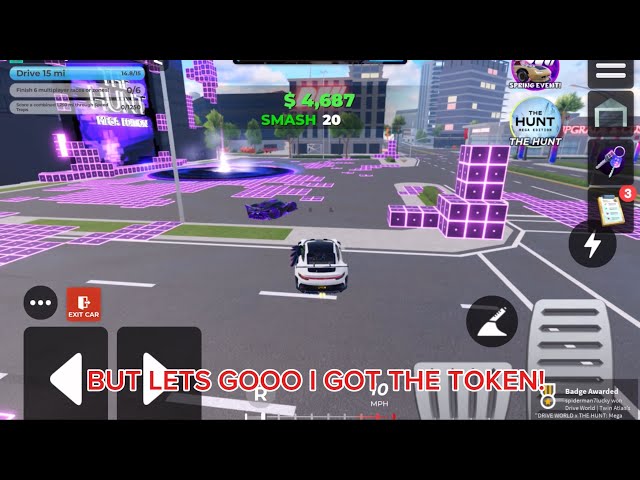 Obtenir le jeton dans Drive World (Mega Hunt Edition) !!