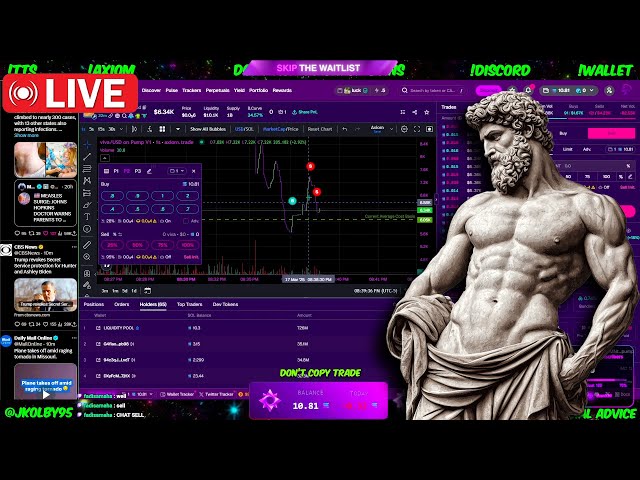 1 Sol à 100 Sol Challenge 🤑 LIVE MEMECOIN TRADING 🤑! Axiom! Nova! Wallet! Discord! TTS! Commandes