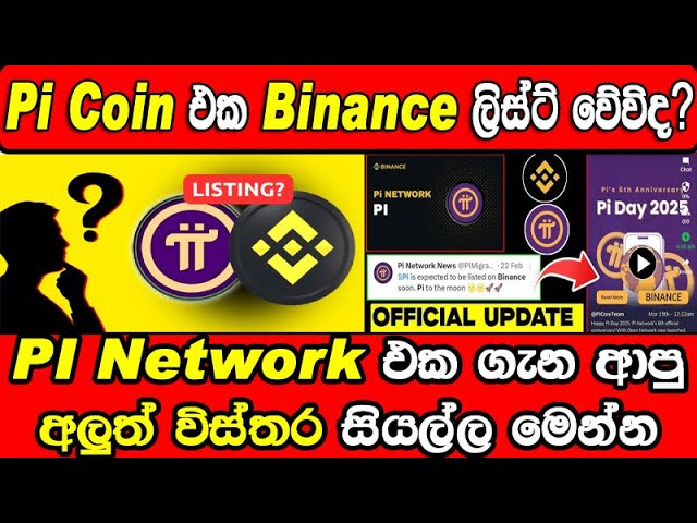 Pi Coin Binance Listing ? | Pi Network Update | Pi Coin Update | Pi Price Update | Sinhala