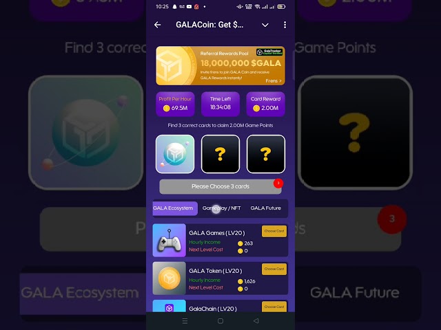 Gala Coin Combo aujourd'hui 23 mars | Gala Coin Daily Combo aujourd'hui | $ Gala Coin Carte