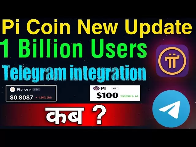 PI硬币最新更新10亿用户，电报集成和新功能显示！ #crypto