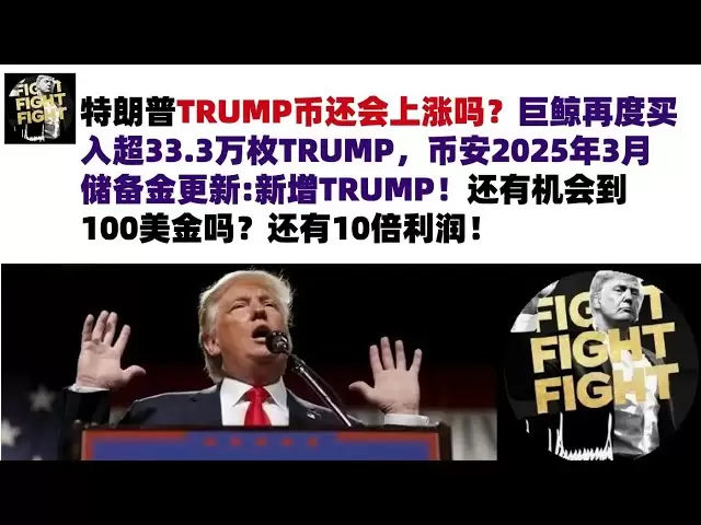 Wird Trumps Trump -Münze immer noch steigen? Riesenwal kaufte erneut mehr als 333.000 Trumps. Binance's Reserve Fund Update im März 2025: New Trump! Gibt es immer noch die Chance, 100 Dollar zu bekommen? Es gibt 10 -fache Gewinne #trump Trump Coin#Tru