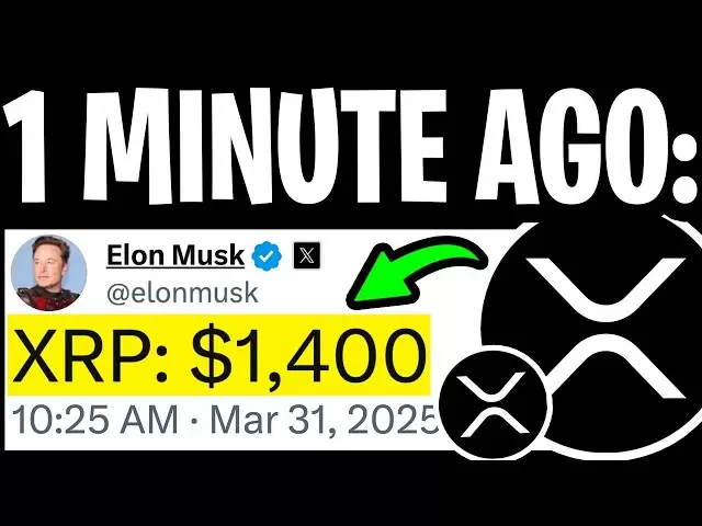 XRP RIPPLE: ELON MUSK PROMISES TO PUMP XRP TONIGHT! $1,400 ANY MINUTE NOW! - RIPPLE XRP NEWS TODAY