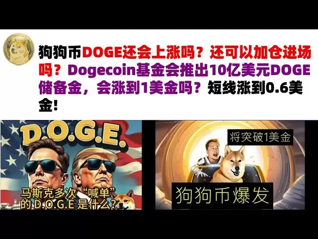 狗狗幣DOGE還會上漲嗎？還可以加倉進場嗎？ Dogecoin基金會推出10億美元DOGE儲備金，會漲到1美金嗎？短線漲到0.6美金#DOGE幣#馬斯克狗狗幣#DOGE行情分析