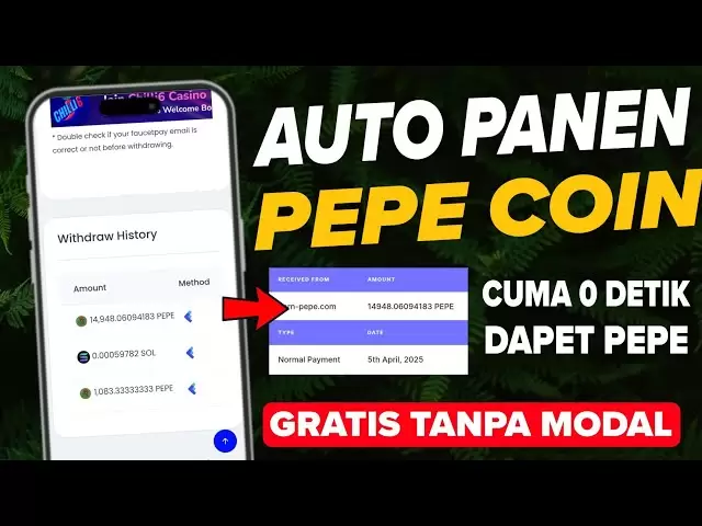 自动收获Pepe硬币免费！！faucet Pepe超级大湾|免费的Pepe硬币