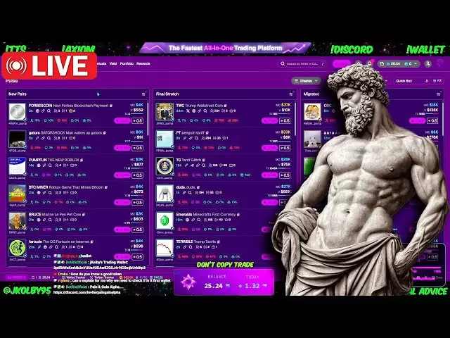 1 sol至100 sol挑戰🤑實時memecoin交易🤑！ axiom！ nova！錢包！ discord！