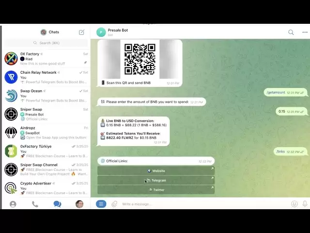 ICO PRESALE用の電報ボット - BNB、USDTなどを受け入れてください！
