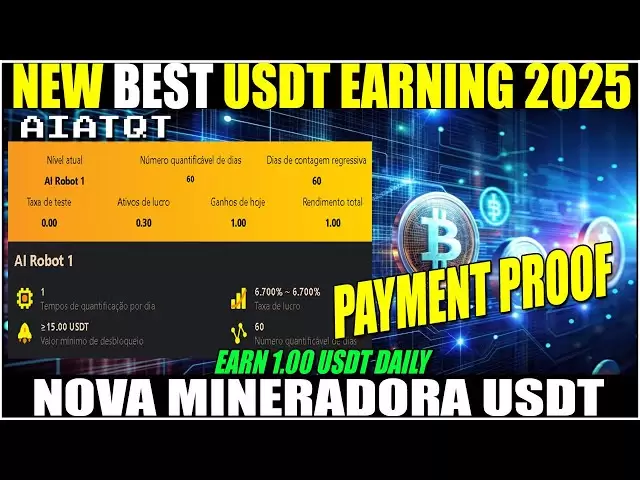 新的USDT赚取AIAT -NOVA MINERADORA USDT付款证明