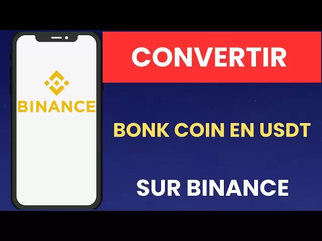 Binance에서 Bonk 코인을 USDT로 변환하는 방법