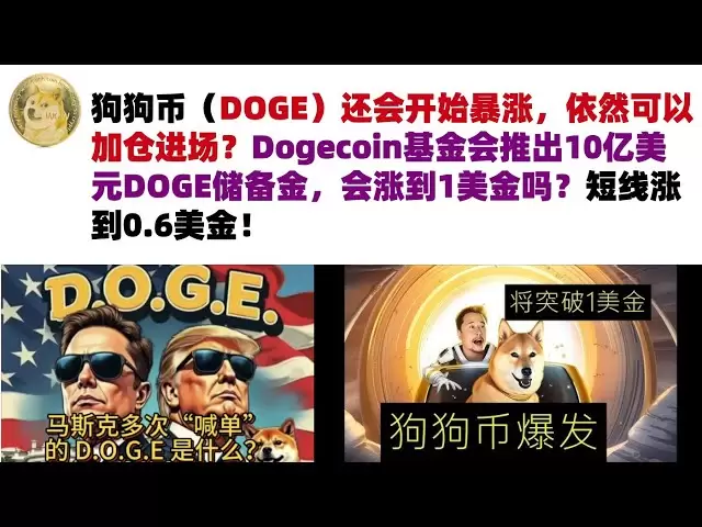 Dogecoin（Doge）はまだ急上昇し始めますが、それでも自分の立場を増やして市場に参入できますか？ Dogecoin Foundationは、10億ドルのDoge Reserve Fund Fundが1ドルに引き上げられますか？短期上昇0.6 $ 0.6＃Doge Coin＃Muske Dogecoin＃Doge Market Analysis
