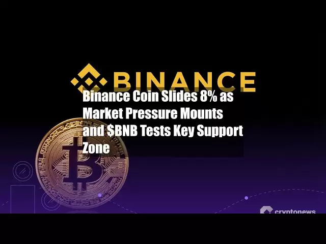 Binance Coin在市场压力上和$ BNB测试中幻灯片8％