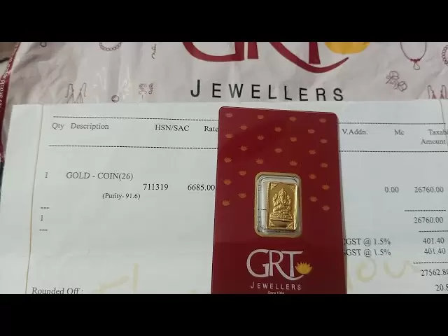 Grt Akshaya Thirithi去年黄金硬币，并提供#new #save #grt #grtgold @happyfesai