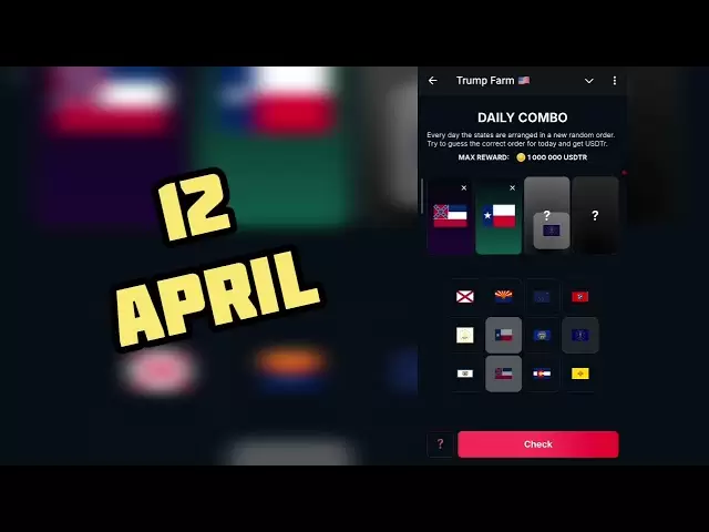 12 avril Trump Farm Daily Combo | Aujourd'hui combo quotidien Trum Farm | Trump Farm | AGP # 2
