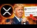 Trump warf den schockierenden Tweet: "In XRP werden wir das Datum heute Abend brennen lassen! Wenn Sie morgen früh aufwachen ..." 🚀