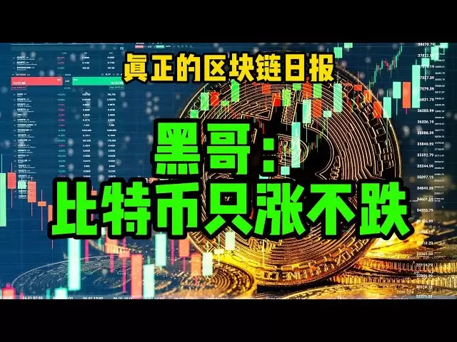 区块链日报（442）黑哥：比特币即将进入只涨不跌