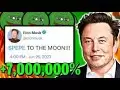 Elon Musk: "Jetzt verdienen die Pepe -Münzgebiete für 500 US -Dollar morgen 68,5 Millionen US -Dollar!