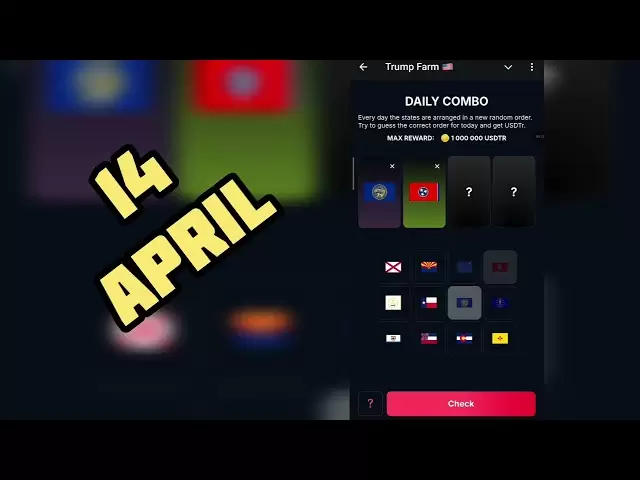 14 avril Trump Farm Daily Combo | Aujourd'hui combo quotidien Trum Farm | Trump Farm | AGP # 2