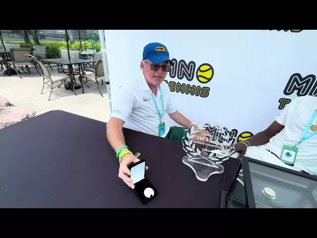 由Lion Order Gold設計的MNO網球系列W35錦標賽硬幣在Polo Club Boca Raton主持
