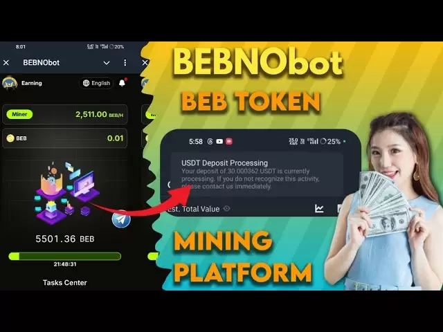BEB硬币采矿机器人每天采矿并转换为USDT。