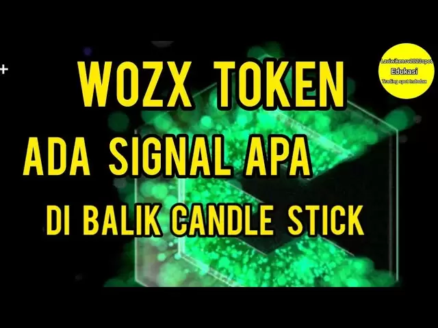 wozx代幣背後的蠟燭棒。