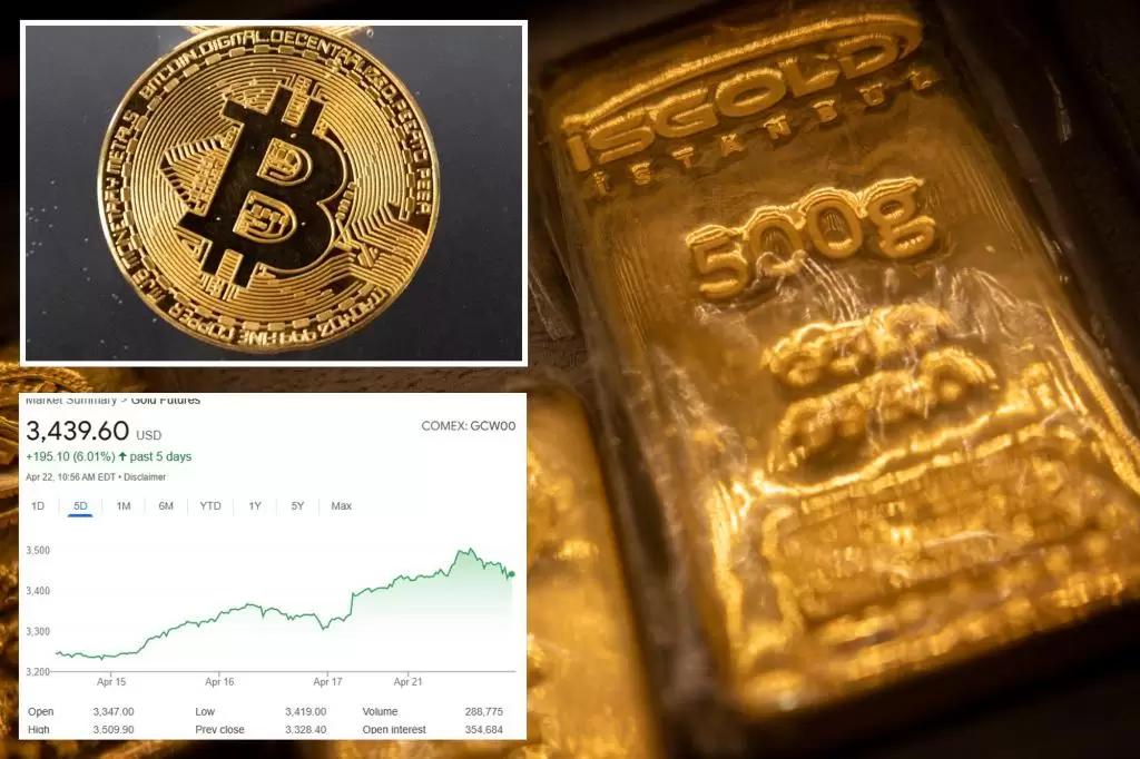 Gold hit a new high on Tuesday and bitcoin broke through the $90,000 threshold