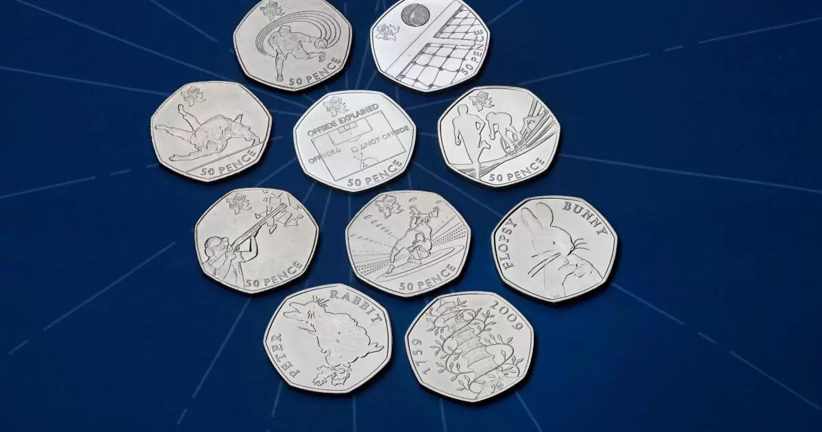 2012年伦敦奥运会水上运动50p硬币的价值超过3700英镑
