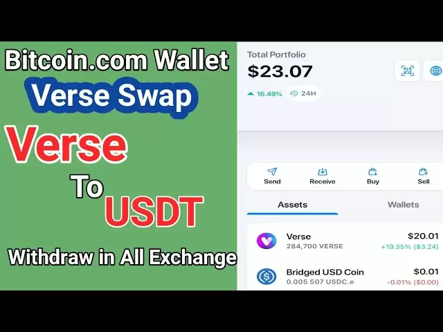如何将诗句交换给USDT |经文硬币提取| Bitcoin.com钱包收入。