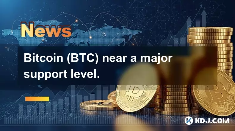 Bitcoin (BTC) near a major support level. Bitcoin (BTC) near a major support level.