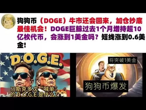 Dogecoin (Dogy) wird wieder in den Bullenmarkt kommen und die beste Gelegenheit, Ihre Position zu erhöhen und unten zu kaufen! Der Doge Giant Wal hat im vergangenen Monat seine Beteiligung an mehr als 1 Milliarde Token erhöht. Wird er auf 1 US -Dollar ste