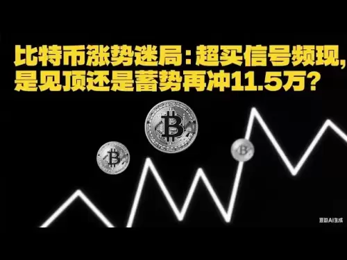 比特币涨势迷局:超买信号频现，是见顶还是蓄势再冲11.5万？