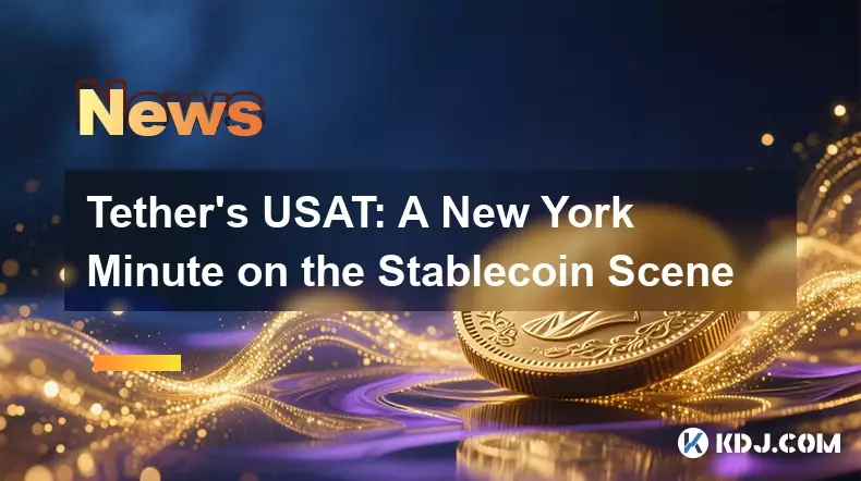 Tether 's USAT : Stablecoin 장면의 뉴욕 분 Tether 's USAT : Stablecoin 장면의 뉴욕 분