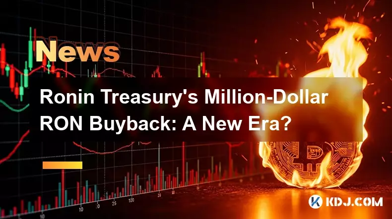 Ronin Treasury's Million-Dollar RON Buyback: A New Era?