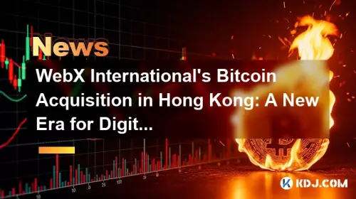 Webx International在香港的比特幣收購:數字金融的新時代 Webx International在香港的比特幣收購:數字金融的新時代