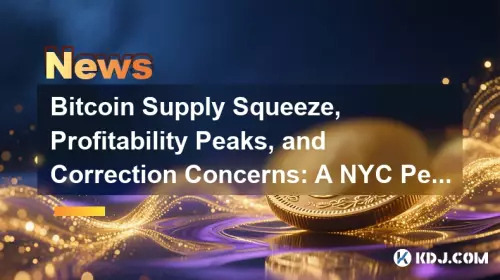 Bitcoin Supply Squeeze, Péppe de rentabilité et problèmes de correction: une perspective de New York