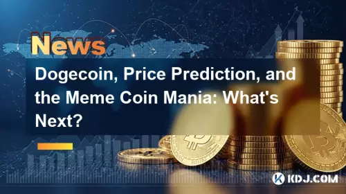 Dogecoin, Price Prediction 및 Meme Coin Mania : 다음은 무엇입니까?