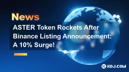 Binance 리스팅 발표 후 Aster Token Rockets : 10% 급증!