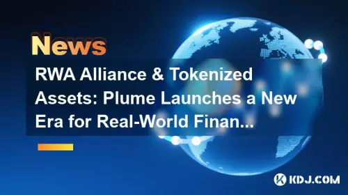RWA Alliance & Tokenized Assets : Plume은 실제 금융을위한 새로운 시대를 시작합니다.