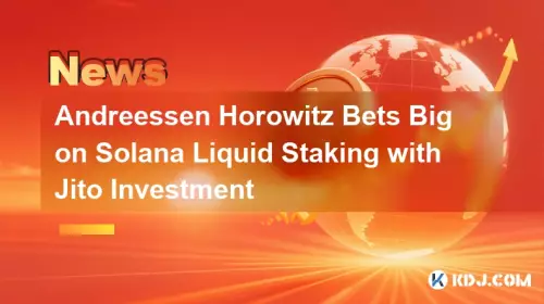 Andreessen Horowitz Bets Big on Solana Liquid Staking with Jito Investment Andreessen Horowitz Bets Big on Solana Liquid Staking with Jito Investment