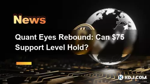 Quant Eyes Rebound: Can $75 Support Level Hold?