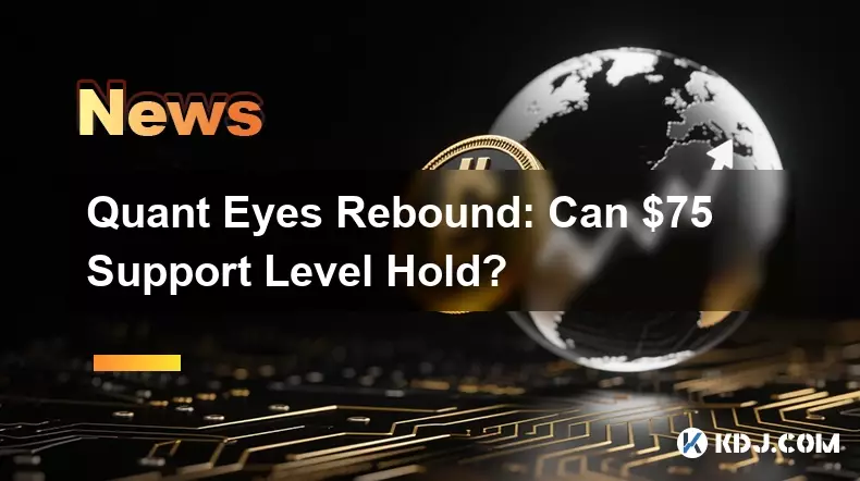 Rebond de Quant Eyes : le niveau de support de 75 $ peut-il tenir ? Rebond de Quant Eyes : le niveau de support de 75 $ peut-il tenir ?