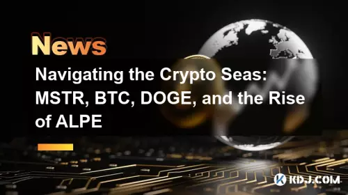 暗号の海を航海する: MSTR、BTC、DOGE、そして ALPE の台頭 暗号の海を航海する: MSTR、BTC、DOGE、そして ALPE の台頭