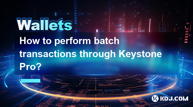 How to perform batch transactions through Keystone Pro? How to perform batch transactions through Keystone Pro?